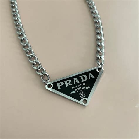 prada necklace triangle.